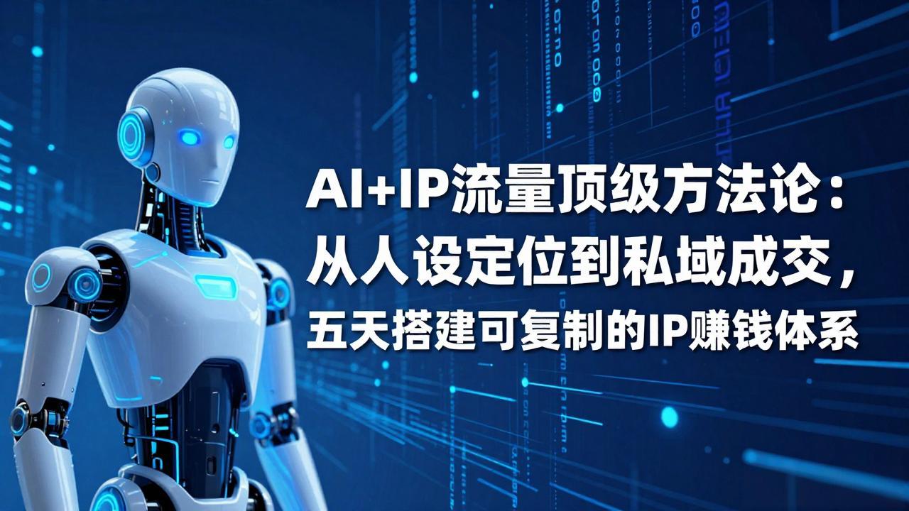 AI+IP顶级方法论：从人设定位到私域成交，五天搭建可复制的IP赚钱体系-大米网创