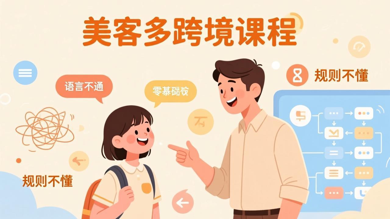 怕语言不通、怕不懂规则？零基础小白也能做的美客多跨境课，手把手带你美客多开店稳赚-大米网创