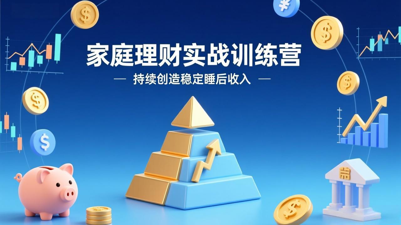家庭理财实战训练营：从0到1建体系，三阶进阶层层递进，助你持续创造稳定睡后收入-大米网创