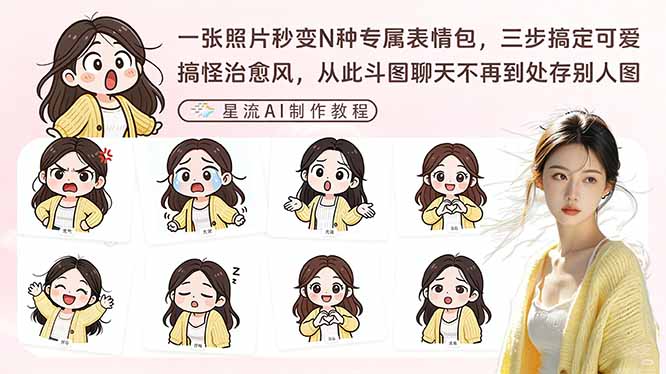 一张照片秒变N种专属表情包，三步搞定可爱搞怪治愈风，从此斗图聊天不再到处存别人图-大米网创