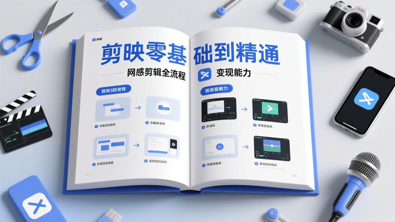 剪映零基础也能快速上手，从入门到精通掌握网感剪辑全流程，掌握能直接变现的剪辑能力-大米网创
