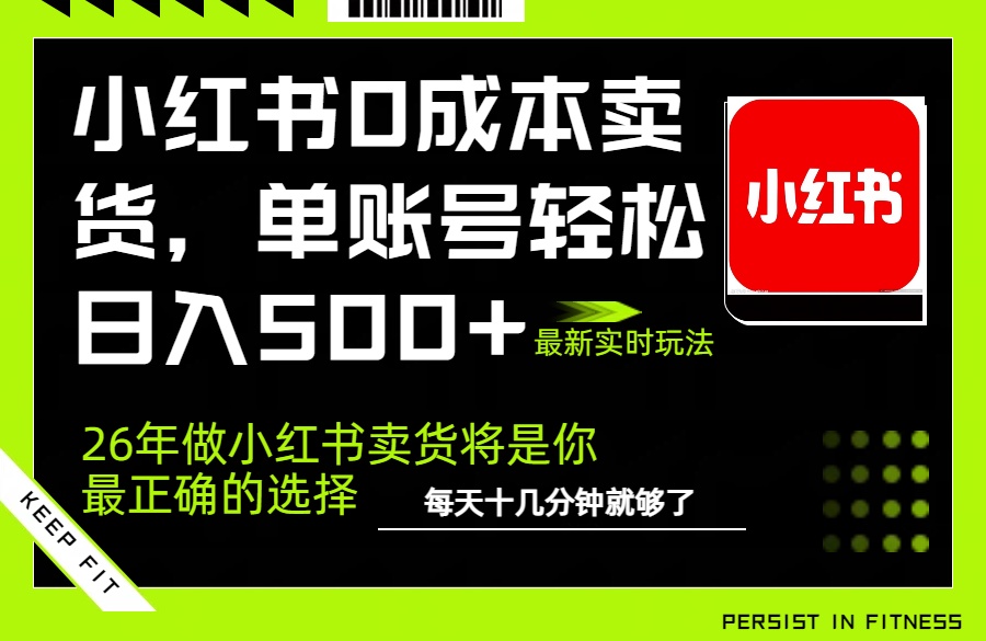小红书0成本AI卖货，单账号轻松日入500+，完全托管AI，可矩阵放大-大米网创