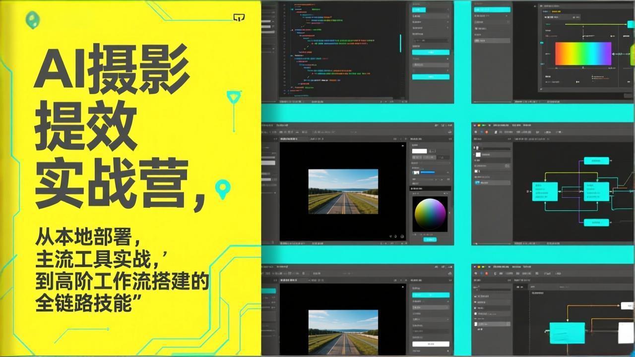 AI+摄影提效实战营，从本地部署，主流工具实战，到高阶工作流搭建的全链路技能-大米网创