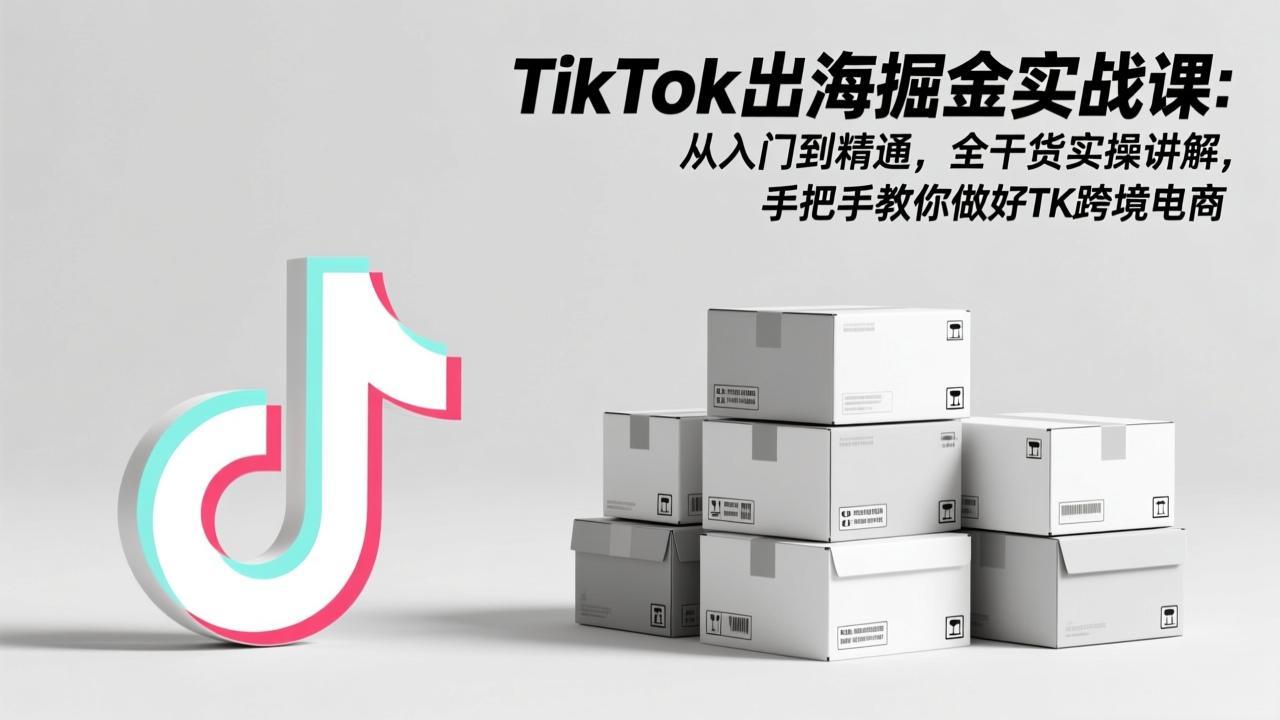 TikTok出海掘金实战课：从入门到精通，全干货实操讲解，手把手教你做好TK跨境电商-大米网创
