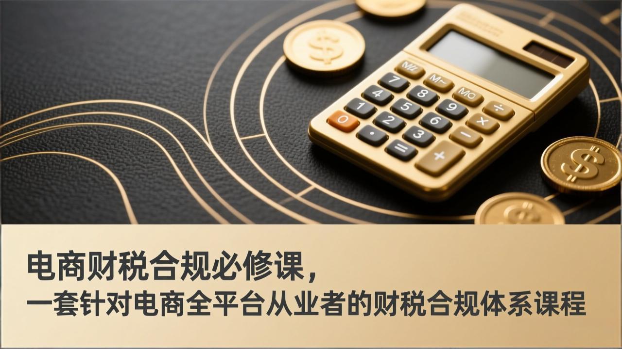 电商财税合规必修课，是一套针对电商全平台从业者的财税合规体系课程-大米网创