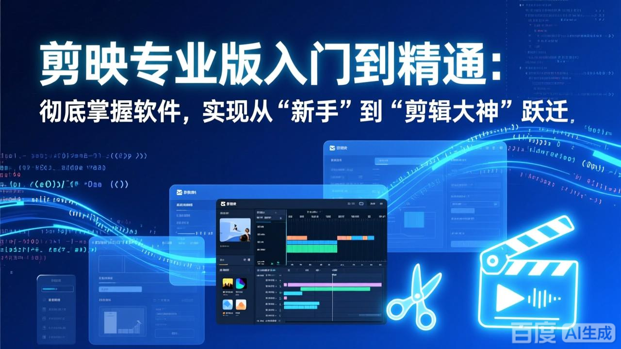 剪映专业版入门到精通：彻底掌握软件，实现从“新手”到“剪辑大神”跃迁-大米网创
