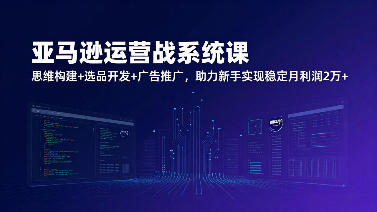 亚马逊运营实战系统课，思维构建+选品开发+广告推广，助力新手实现稳定月利润2万+（更新）-大米网创