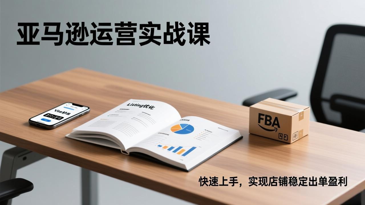 亚马逊运营实战课，Listing优化、Vine秒杀、FBA发货，快速上手，实现店铺稳定出单盈利-大米网创