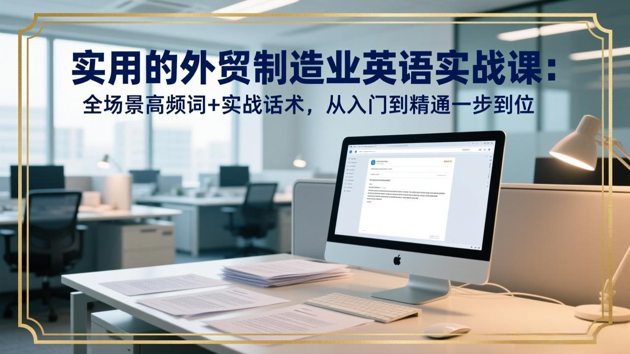实用的外贸制造业英语实战课：全场景高频词+实战话术，从入门到精通一步到位-大米网创
