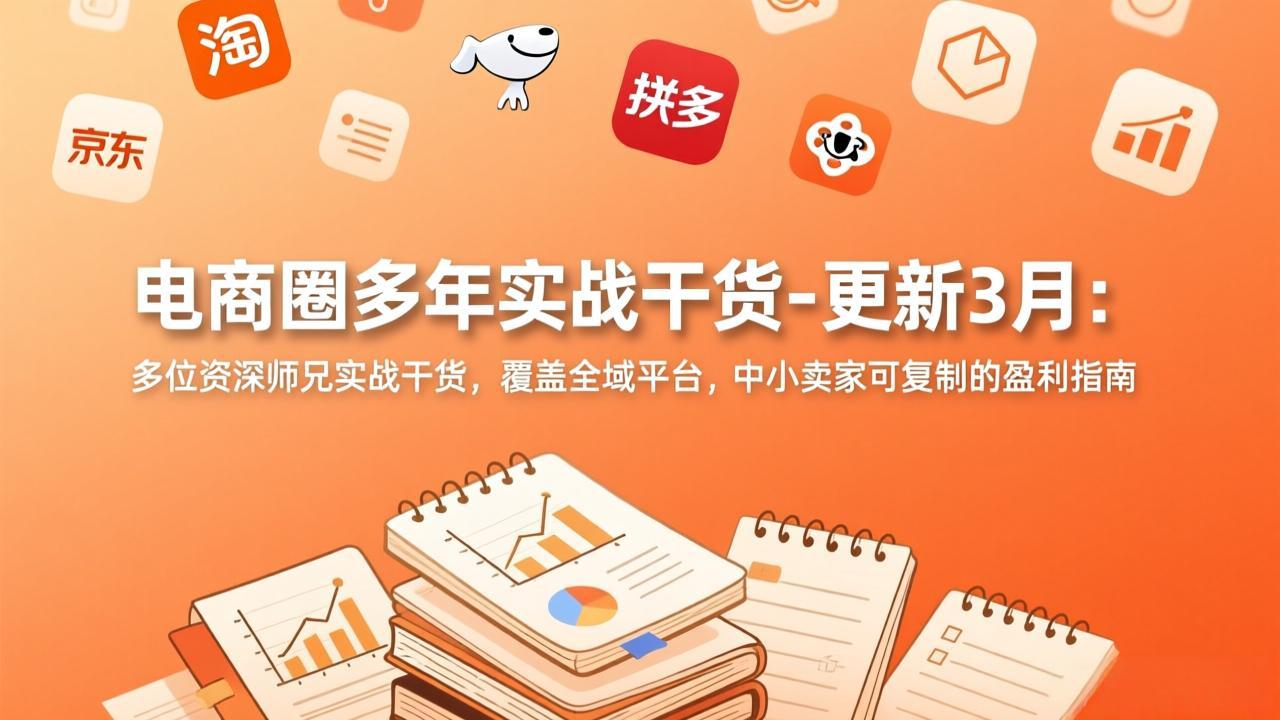 电商圈多年实战干货-更新3月：多位资深师兄实战干货，覆盖全域平台，中小卖家可复制的盈利指南-大米网创