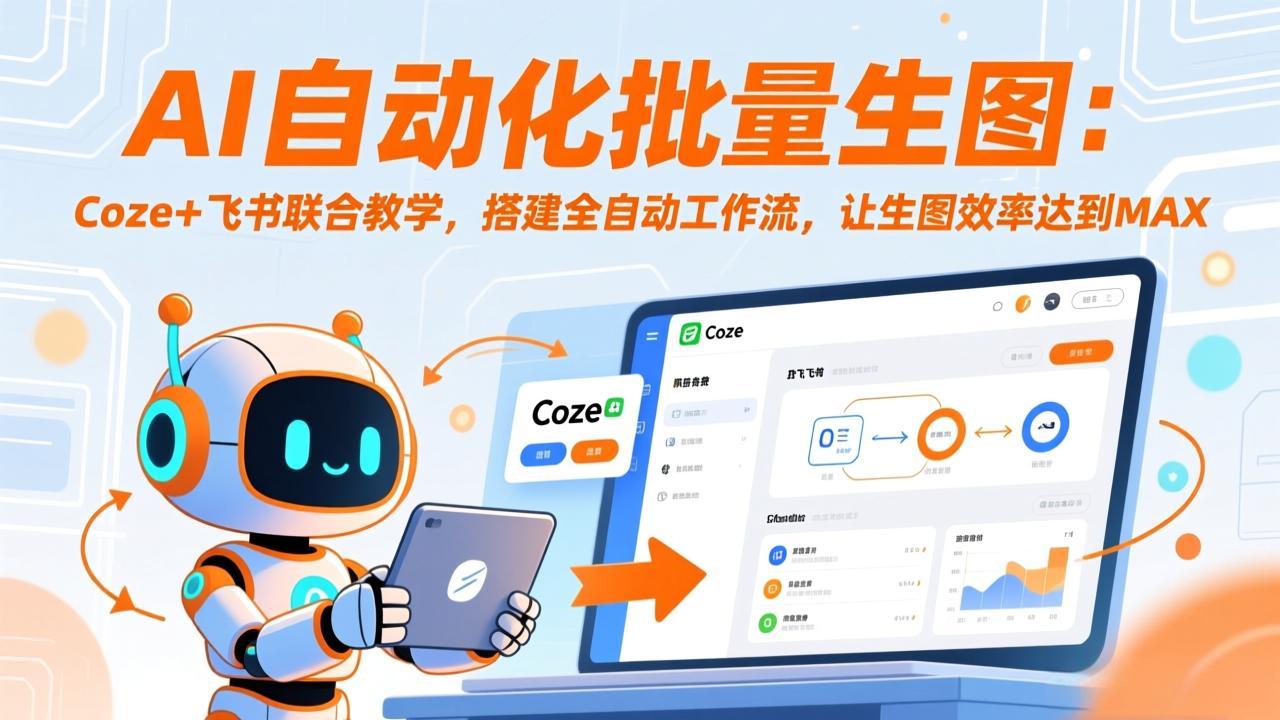 AI自动化批量生图：Coze+飞书联合教学，搭建全自动工作流，让生图效率达到MAX-大米网创