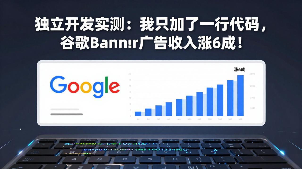 付费文章：独立开发实测：我只加了一行代码，谷歌Banner广告收入涨6成！-大米网创