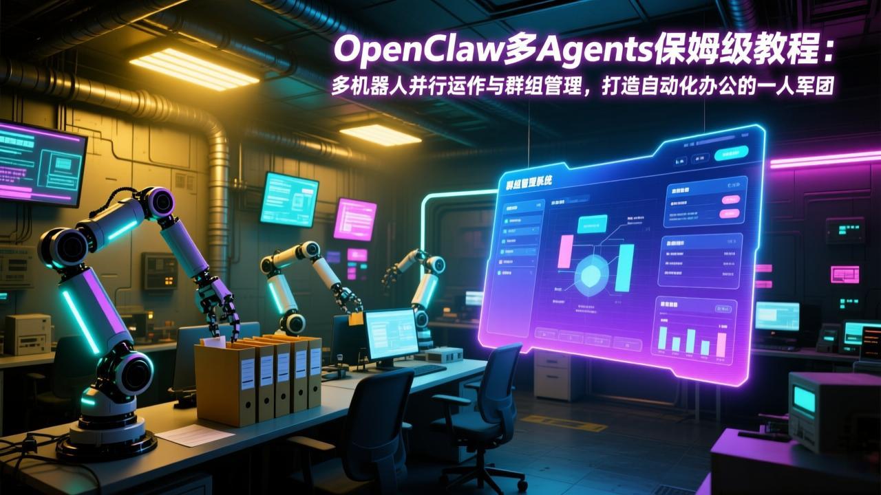 OpenClaw多Agents保姆级教程：多机器人并行运作与群组管理，打造自动化办公的一人军团-大米网创