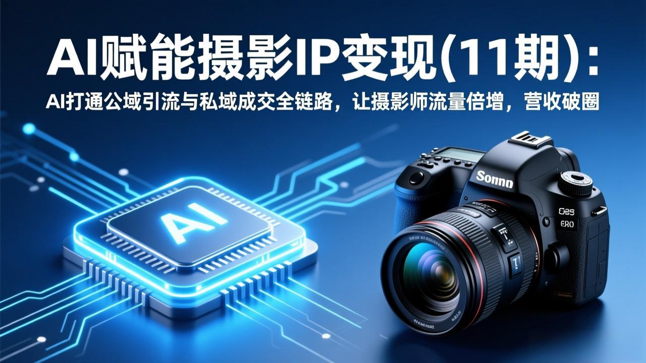 AI赋能摄影IP变现：AI打通公域引流与私域成交全链路，让摄影师流量倍增，营收破圈-大米网创