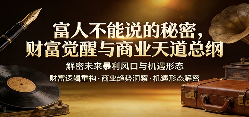 富人不能说的秘密，财富觉醒与商业天道总纲，解密未来暴利风口与机遇形态-大米网创