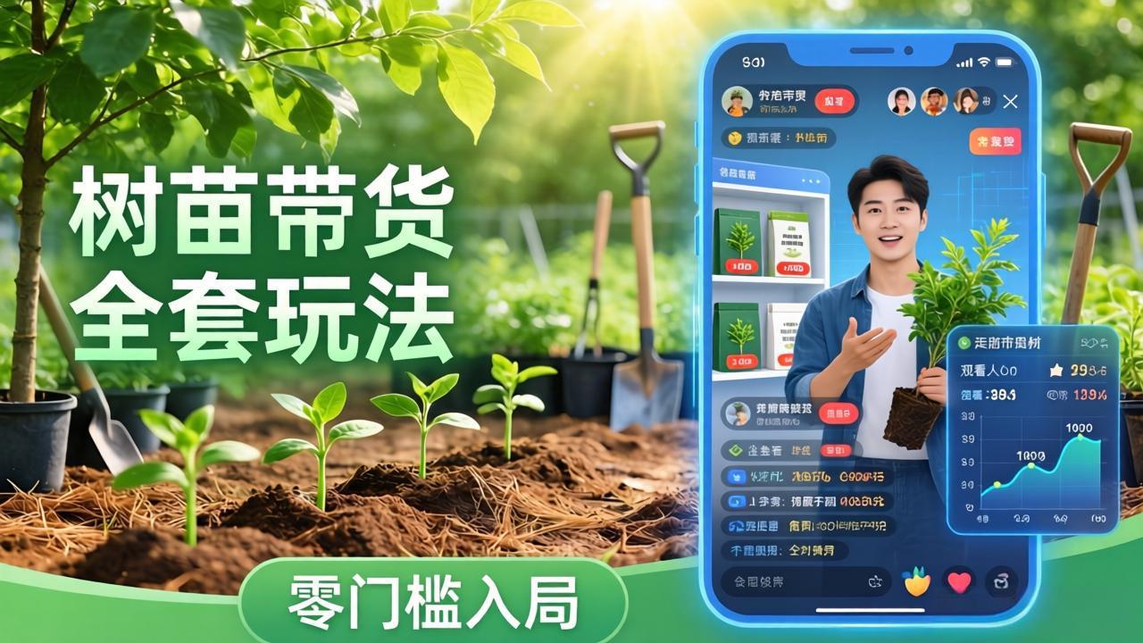 视频号AI树苗带货全套玩法：零门槛入局，掌握豆包、千问等AI工具制作树苗视频的全套流程-大米网创