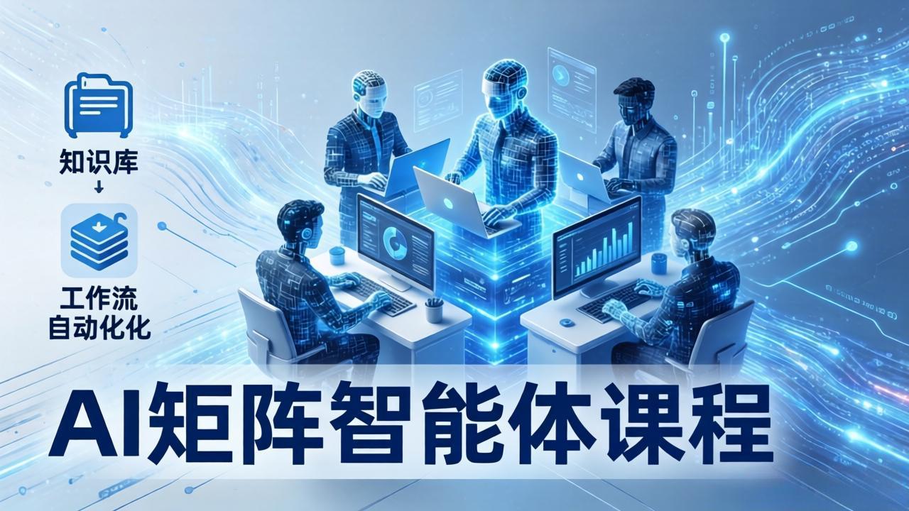 AI矩阵智能体实战：100个数字员工批量生产内容，文本知识库+工作流自动化全搞定-大米网创