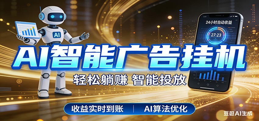 智能广告挂机新时代,利用碎片化时间实现稳定被动收益,AI帮你持续盈利-大米网创