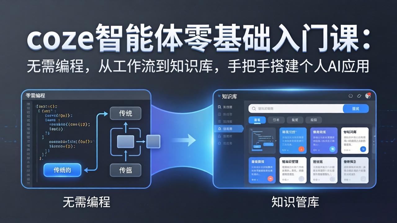coze智能体零基础入门课：无需编程，从工作流到知识库，手把手搭建个人AI应用-大米网创