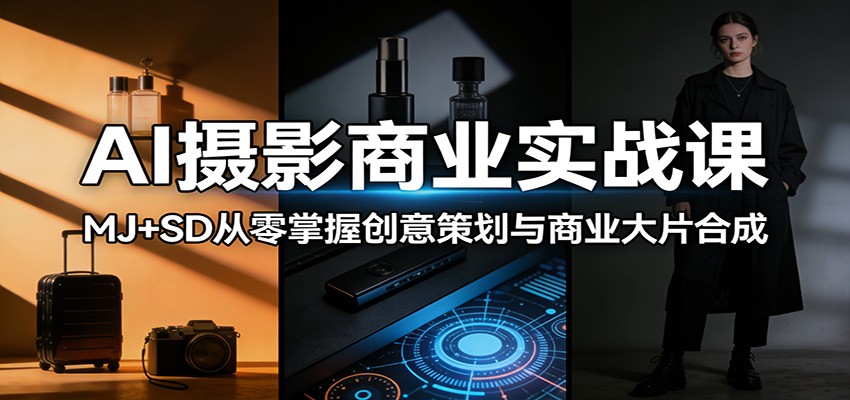 AI摄影商业实战课:MJ+SD从零掌握创意策划与商业大片合成-大米网创