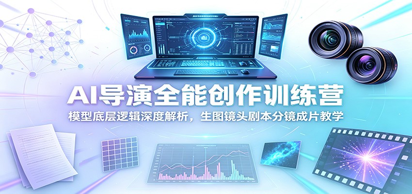 AI导演全能创作训练营：模型底层逻辑深度解析，生图镜头剧本分镜成片教学-大米网创