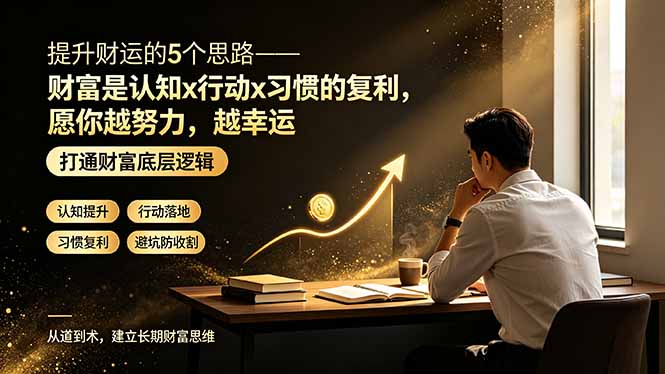 付费文章：提升财运的5个思路——财富是认知x行动x习惯的复利，愿你越努力，越幸运-大米网创