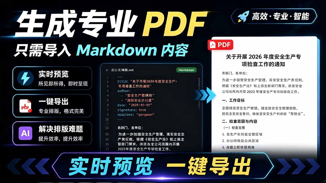 只需导入 Markdown 内容，实时预览一键导出专业 PDF！轻松解决AI生成内容排版问题 Presto-大米网创