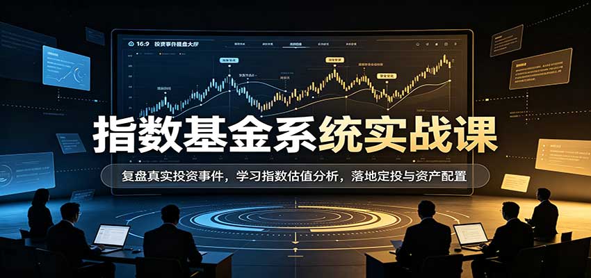 指数基金系统实战课：复盘真实投资事件，学习指数估值分析，落地定投与资产配置-大米网创